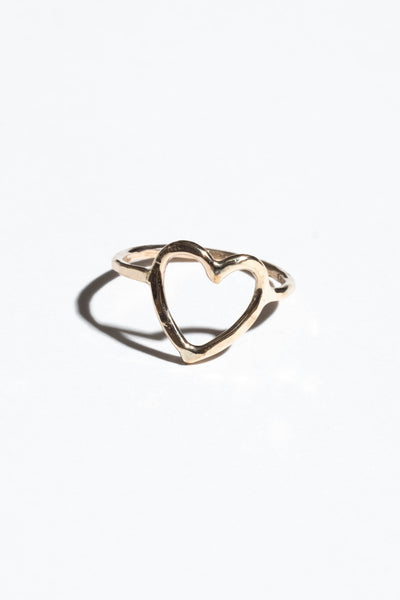 14K Open Heart Ring