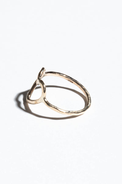14K Open Heart Ring