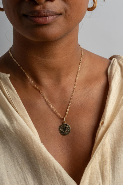 14K Scorpio Medallion