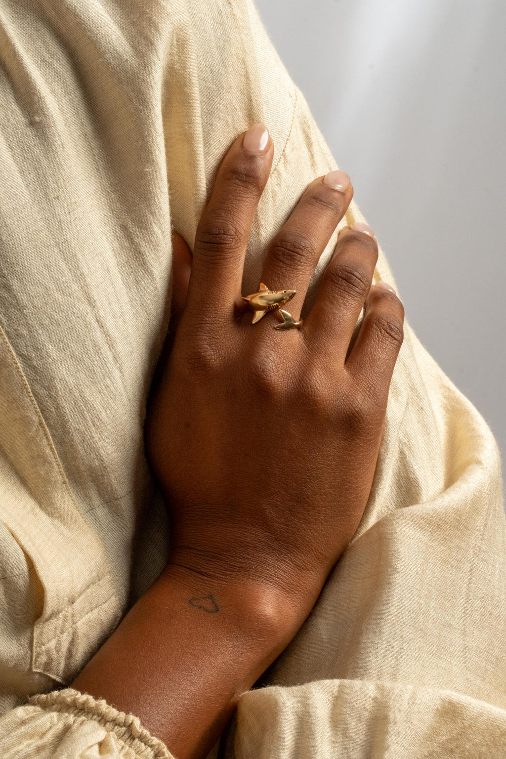 14K Shark Ring