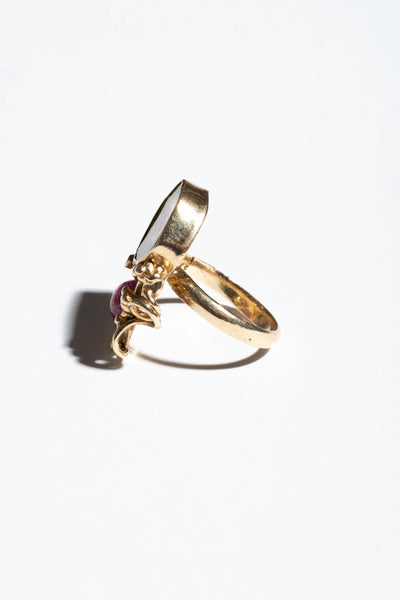 14K Studio Made Double Tourmaline Ring