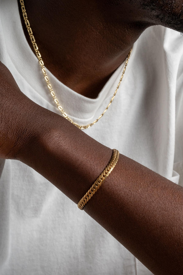 14K Tight Curb Chain Bracelet