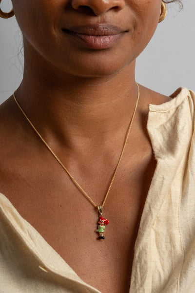 14K Winnie Woodpecker Enamel Charm