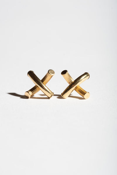 14K X Macaroni Studs