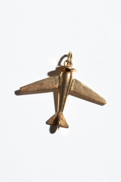 18K Airplane Pendant