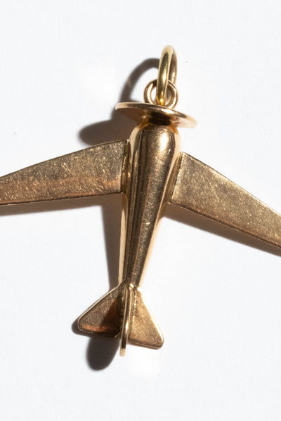 18K Airplane Pendant