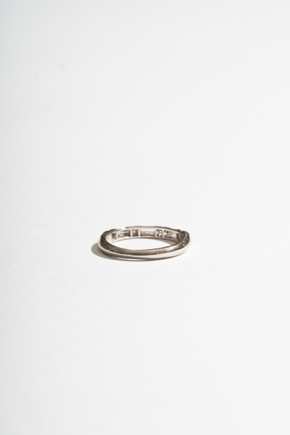 Platinum Mixed Cut Diamond Band
