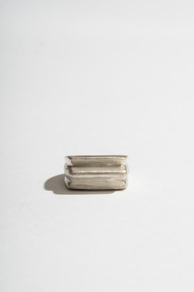 Sterling Brushed Triple Ridge Ring