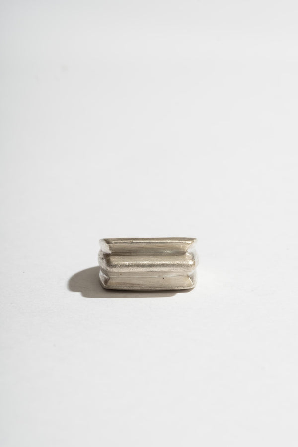 Sterling Brushed Triple Ridge Ring