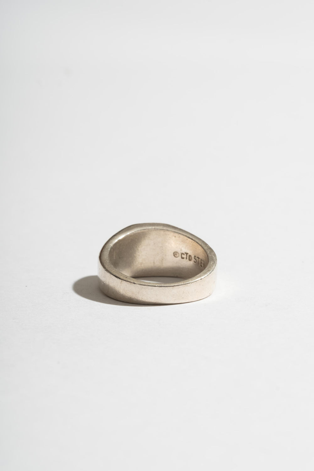 Sterling D Signet Ring