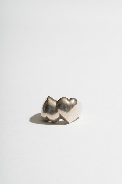 Sterling Double Heart Ring