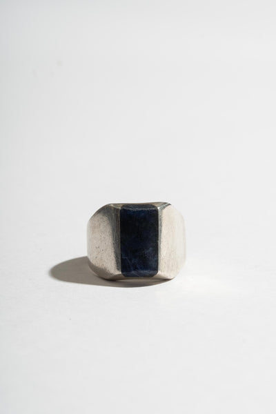 Sterling Lapis North South Ring
