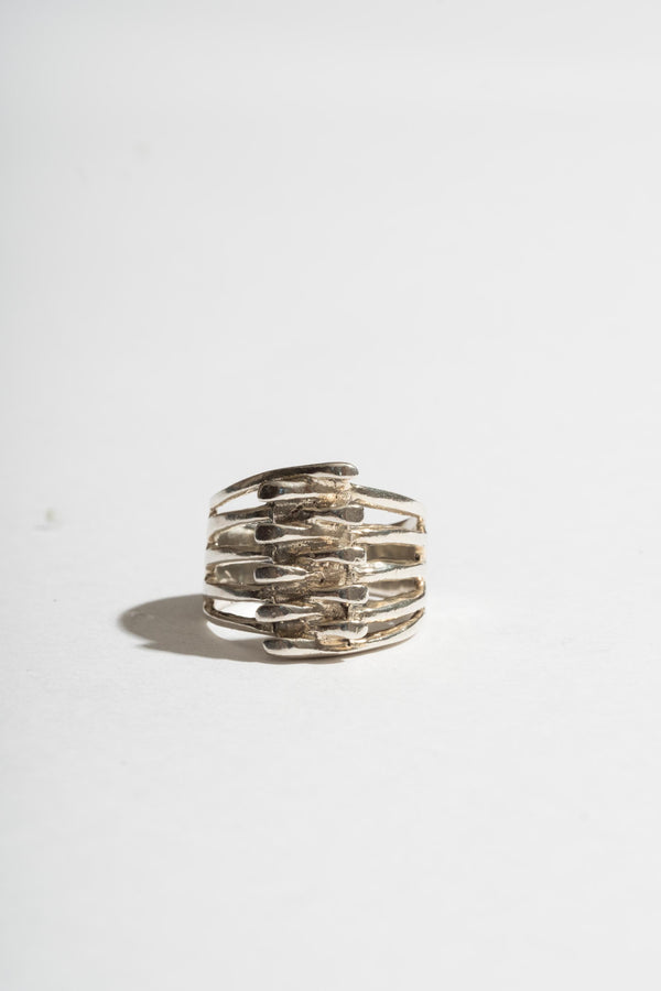 Sterling Overlap Claw Ring