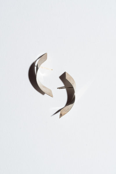 Sterling Ribbon Studs