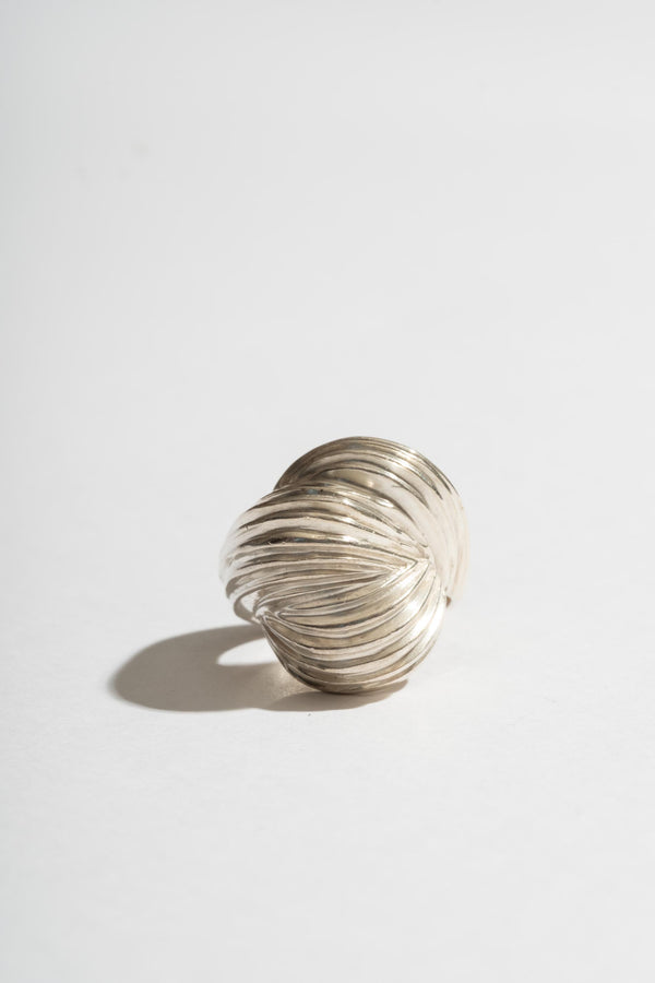 Sterling Ridged Knot Ring