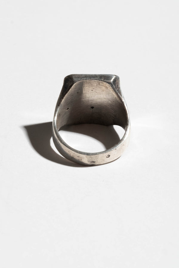 Sterling Signet Ring with Ship and Crown