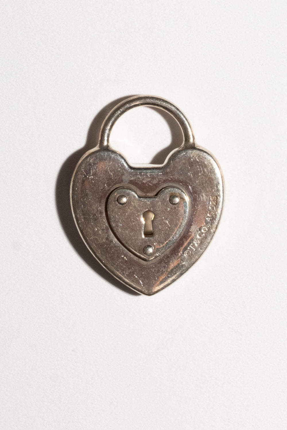Sterling Tiffany Heart Lock Pendant