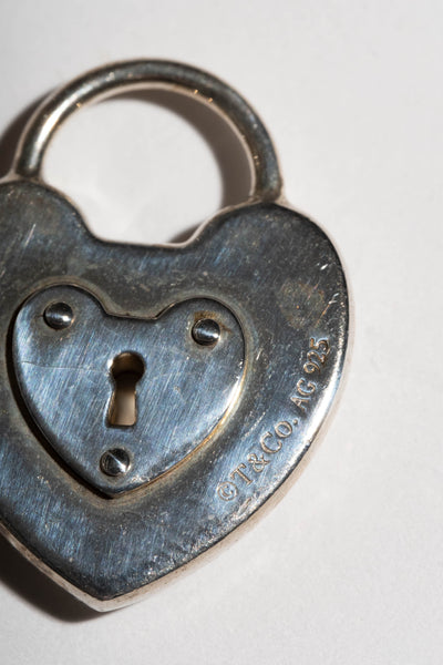 Sterling Tiffany Heart Lock Pendant