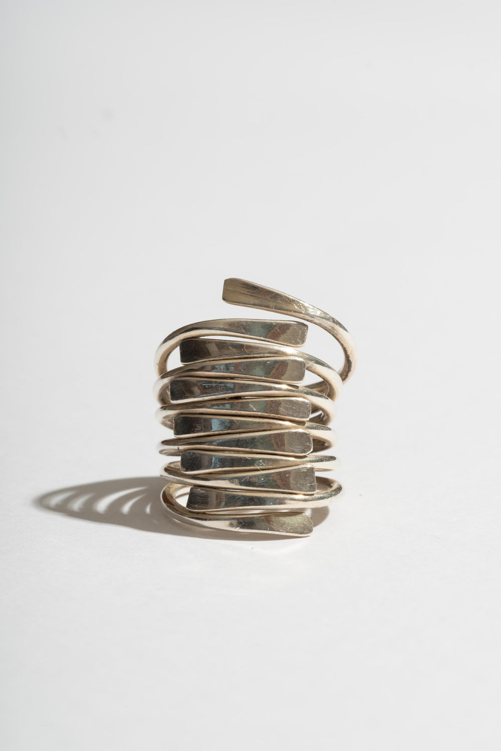 Sterling Wide Interlocking RIng