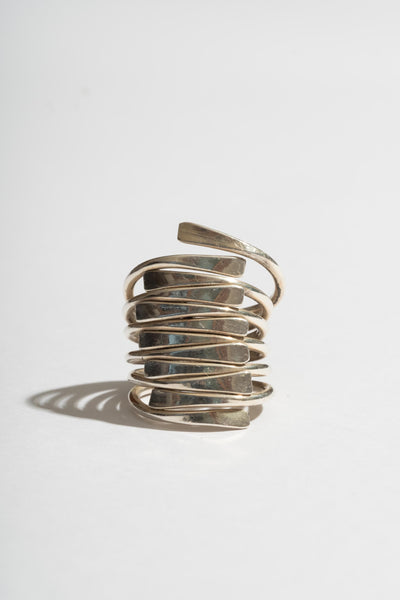 Sterling Wide Interlocking RIng