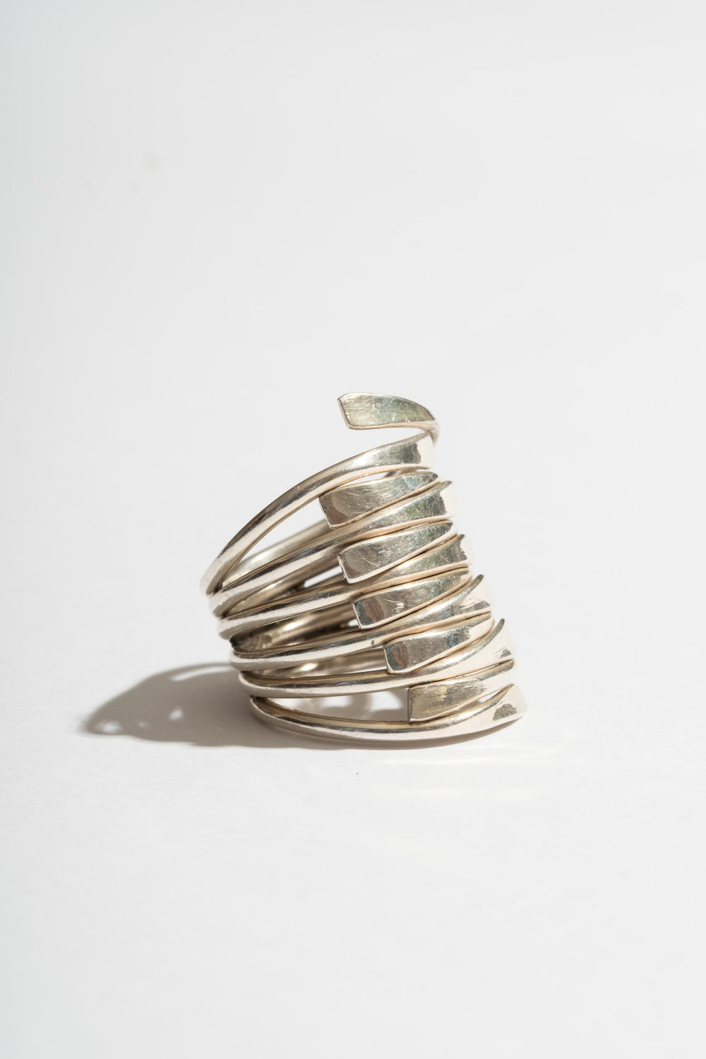 Sterling Wide Interlocking RIng