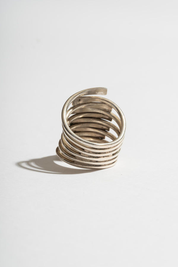 Sterling Wide Interlocking RIng