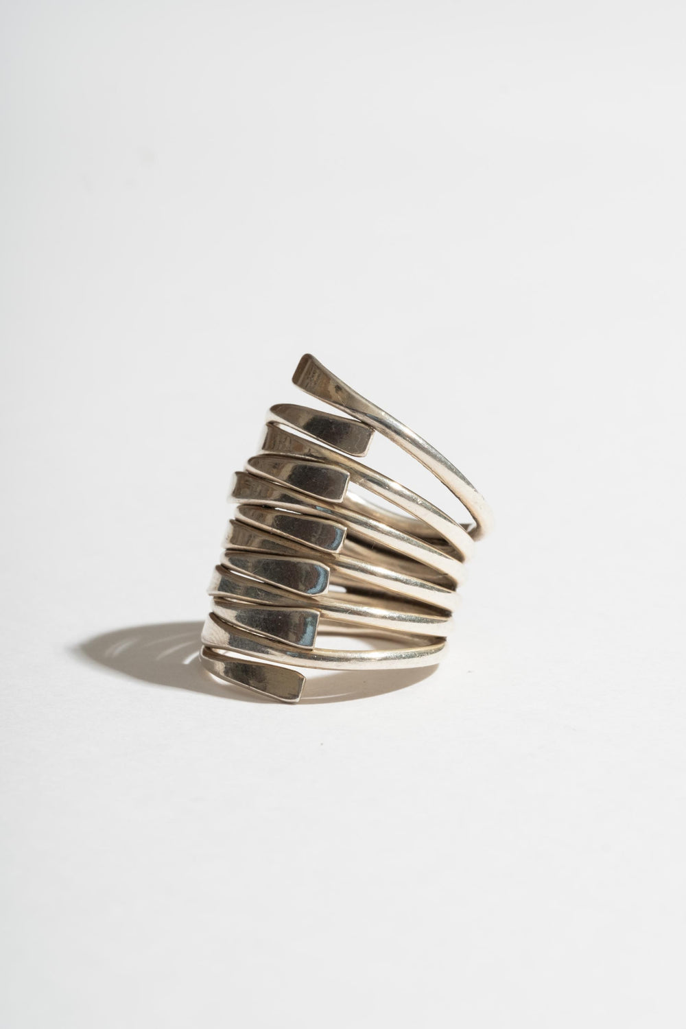 Sterling Wide Interlocking RIng