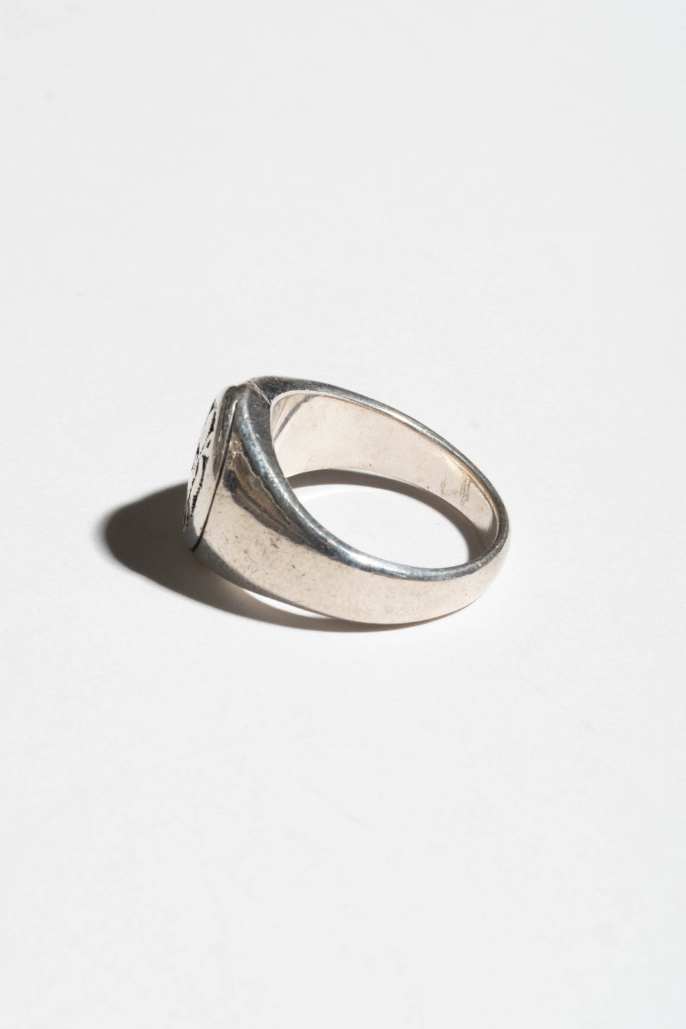Sterling Worn Oval Signet Ring
