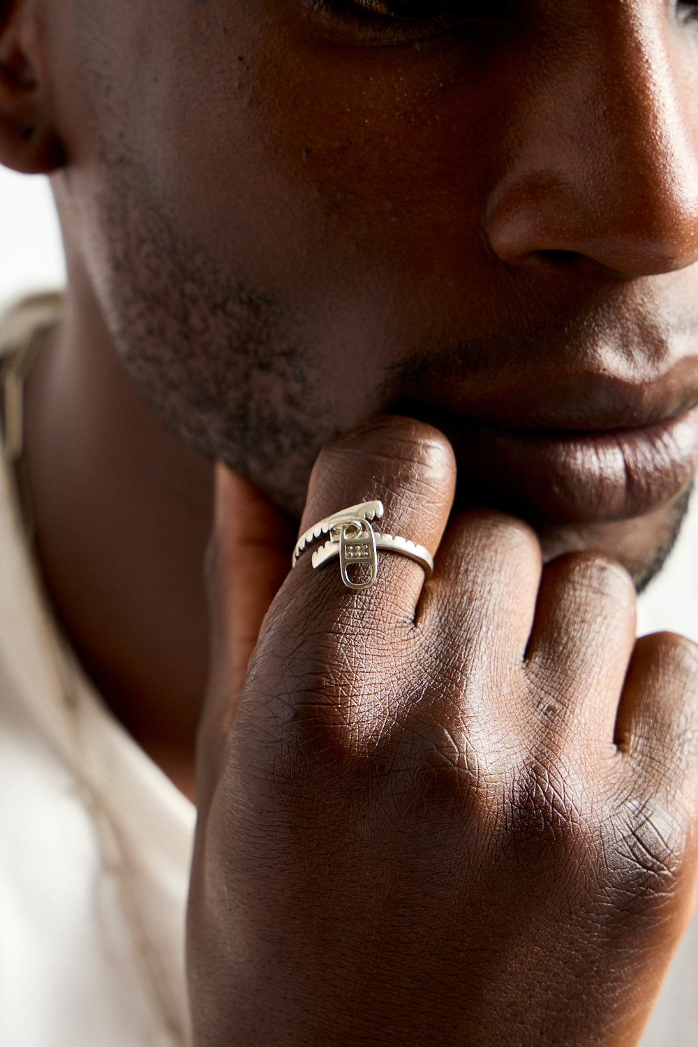 Sterling Zipper Ring