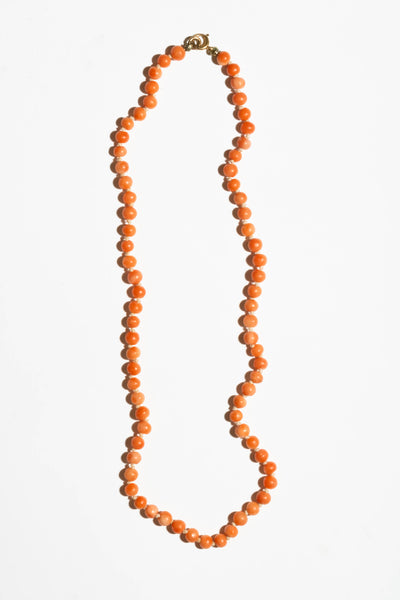 Victorian Coral Necklace with 14K Clasp