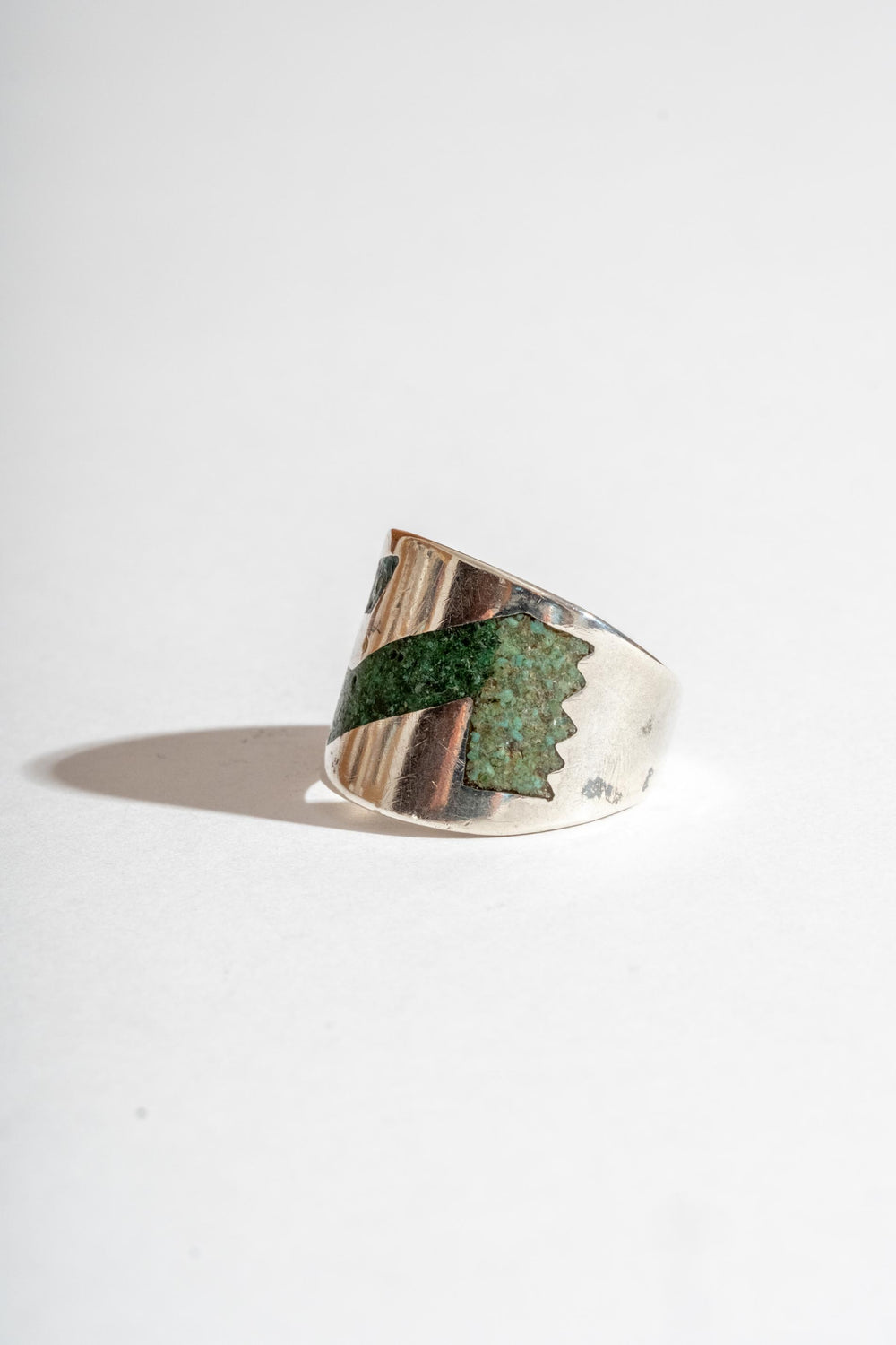 Sterling Abstract Turquoise Inlay Ring