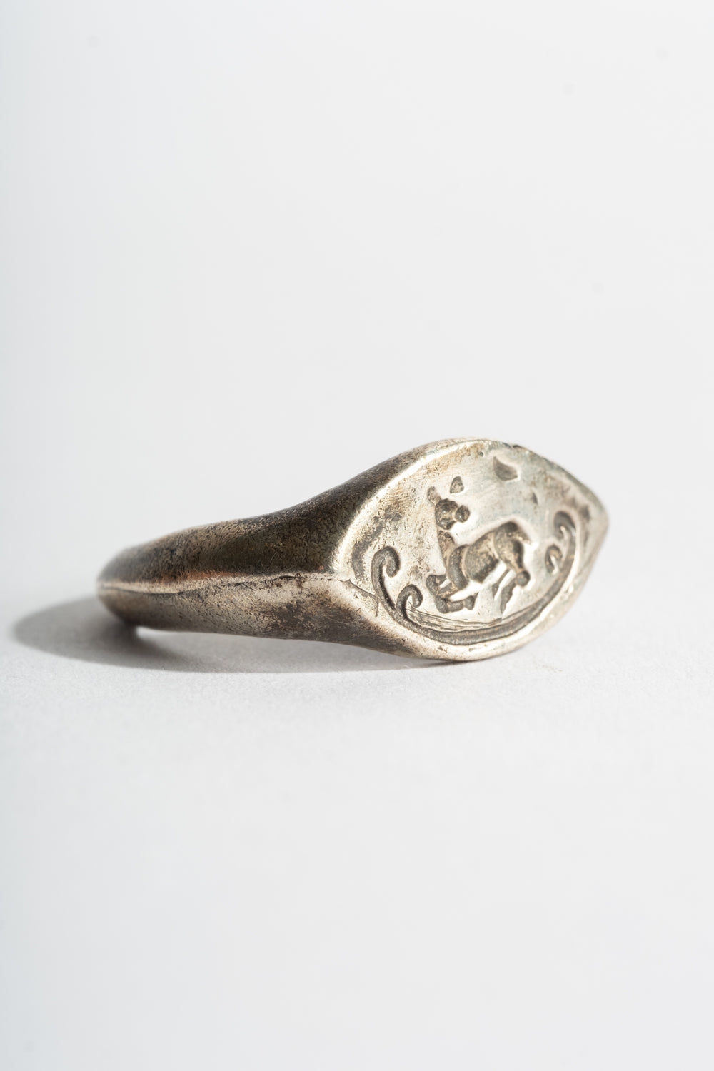 Sterling Afghan Deer Signet Ring