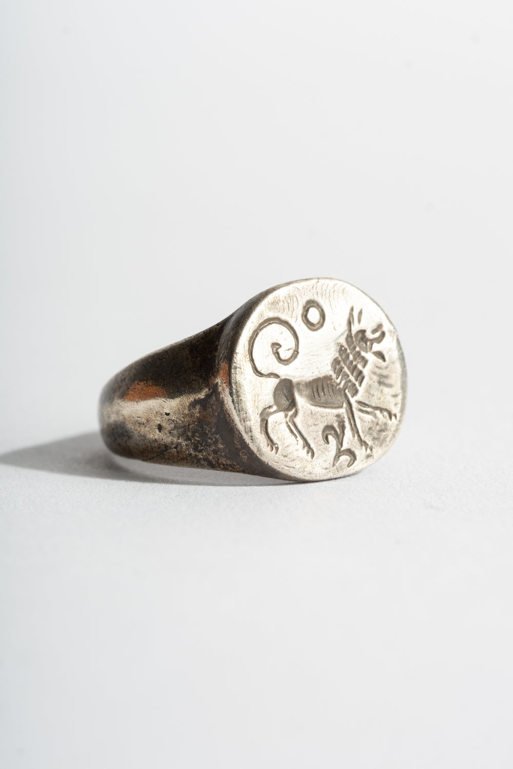 Sterling Afghan Dog Signet Ring