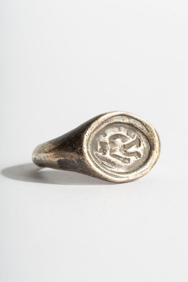 Sterling Afghan Figure Signet Ring