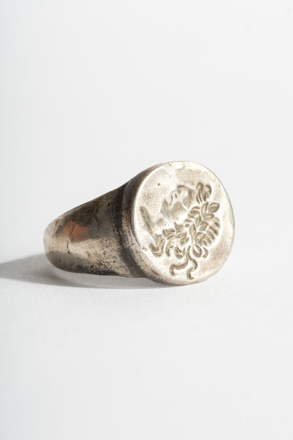 Sterling Afghan Goddess Signet Ring