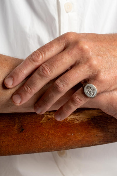 Sterling Afghan Soldier Signet Ring