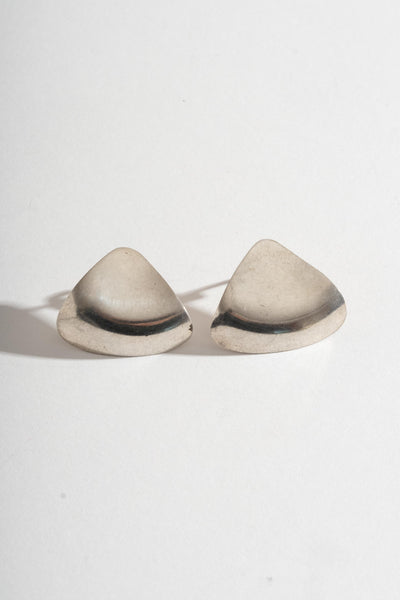 Sterling Curved Triangle Studs