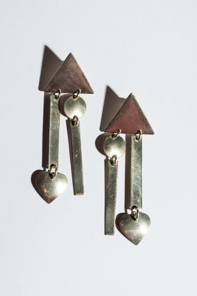 Sterling Dangling Shapes Earrings