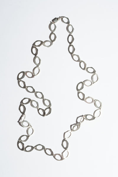 Sterling Extra Long Open Oval Link Necklace
