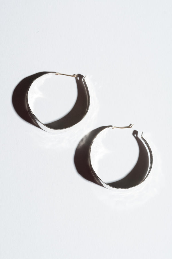 Sterling Extra Wide Hoops