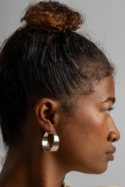 Sterling Extra Wide Hoops