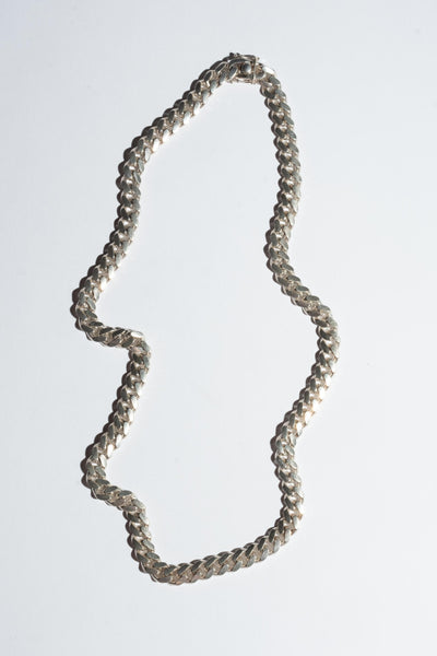 Sterling Heavy Curb Chain Necklace