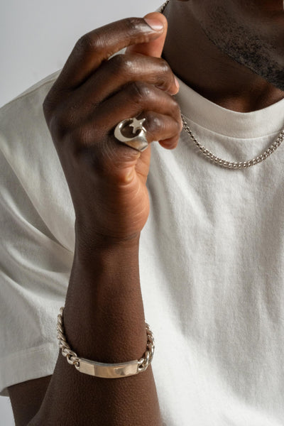 Sterling Heavy ID Bracelet