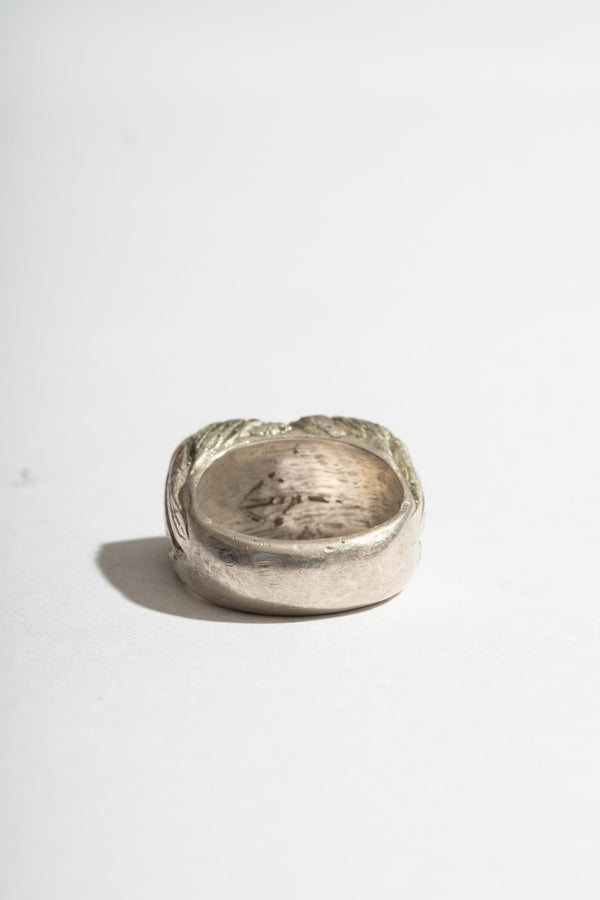 Sterling Heavy Two Face Ring