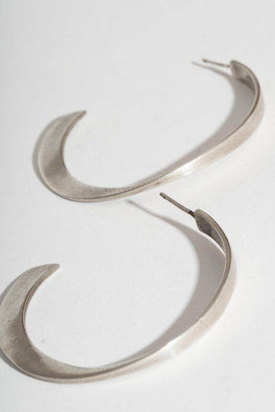 Sterling Knife Edge Hoops