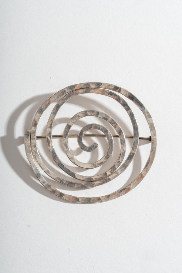 Sterling Large Spiral Pin