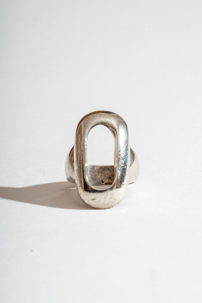 Sterling Modern Chunky Oval Ring