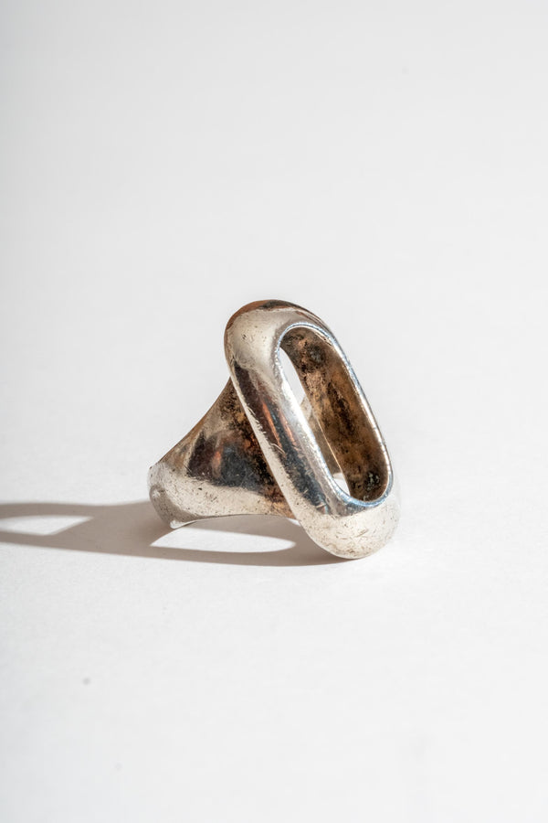 Sterling Modern Chunky Oval Ring