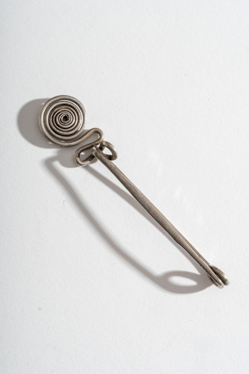 Sterling Modern Handmade Spiral Pin