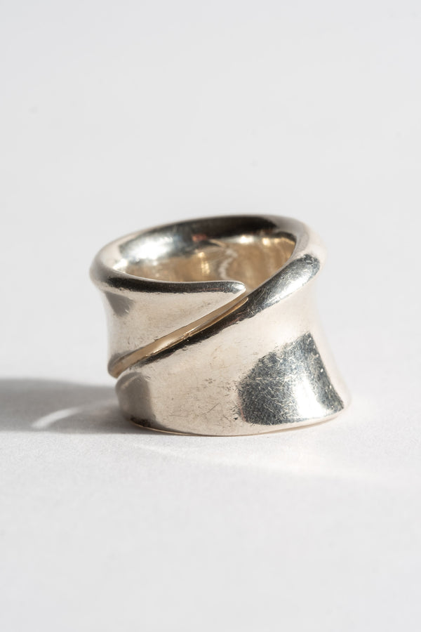 Sterling Modern Overlap Ring